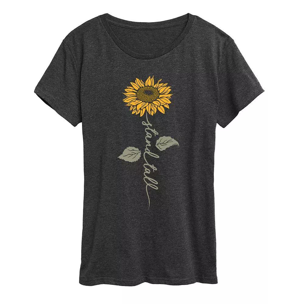 Womens Sunny Vista Line Art Graphic Tee Grey Wine Product Image
