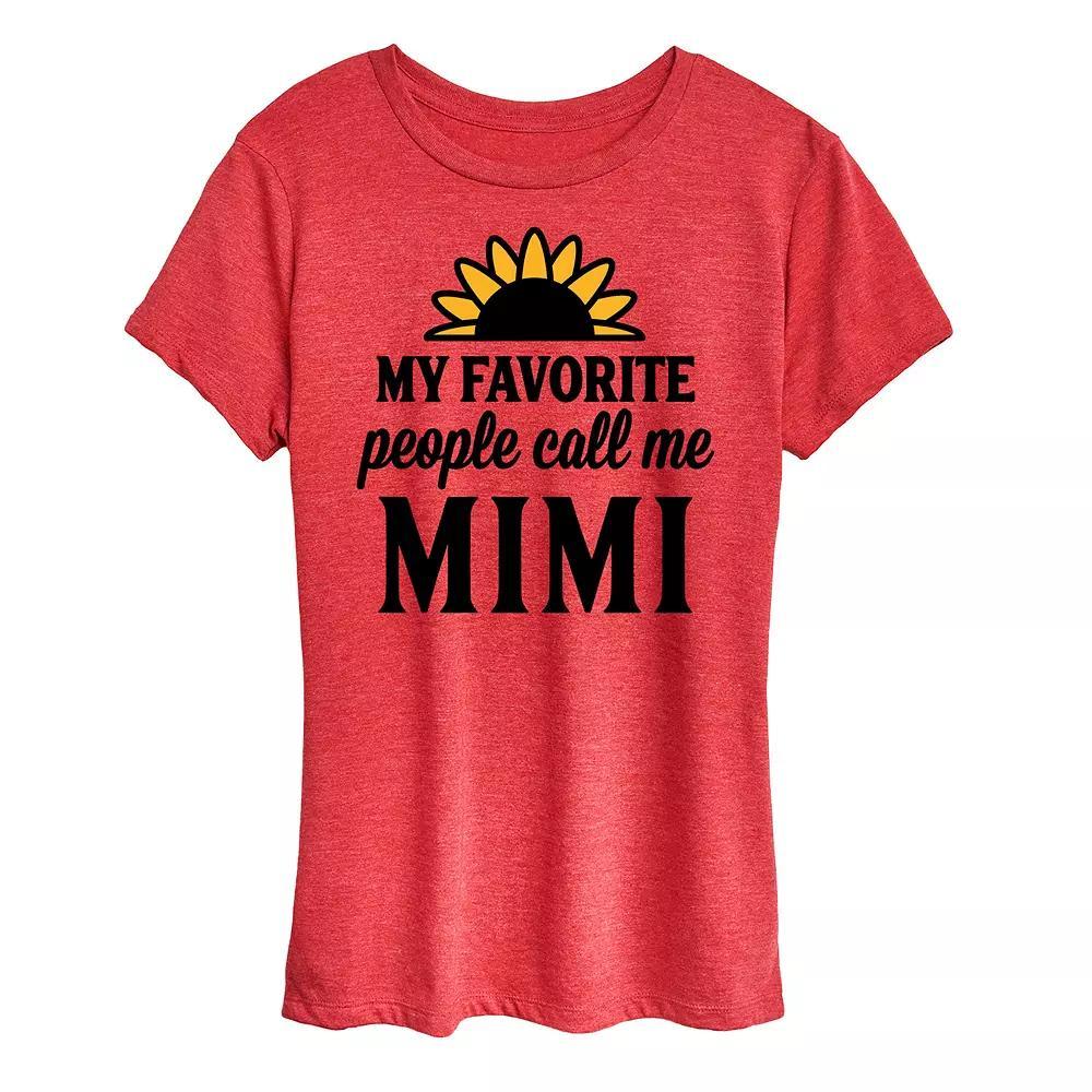 Women's Favorite People Call Me Mimi Graphic Tee, Size: XXL, Beige Product Image