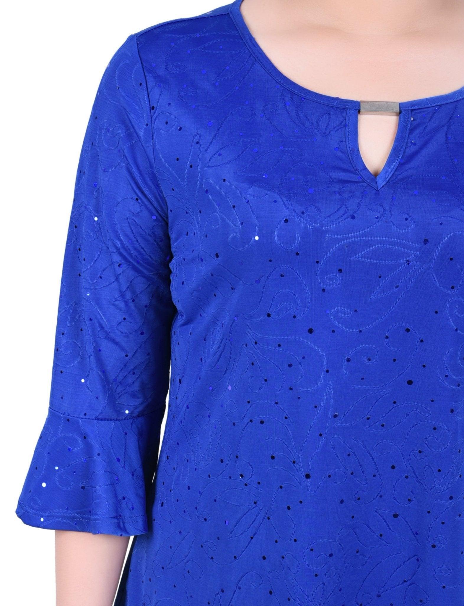 3/4 Length Bell Sleeve Top - Petite Product Image