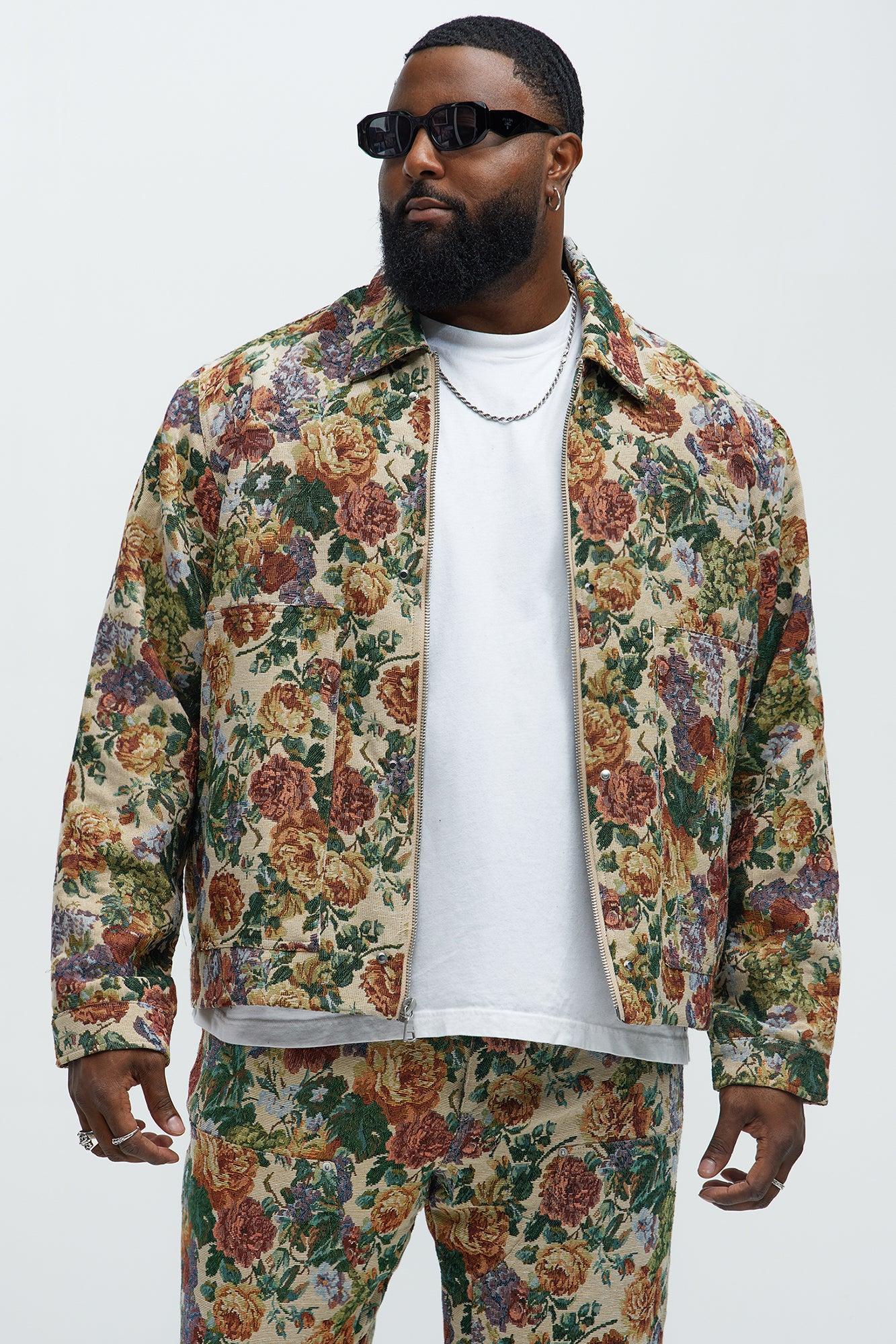 Bellevue Floral Tapestry Work Jacket - Green/combo Product Image