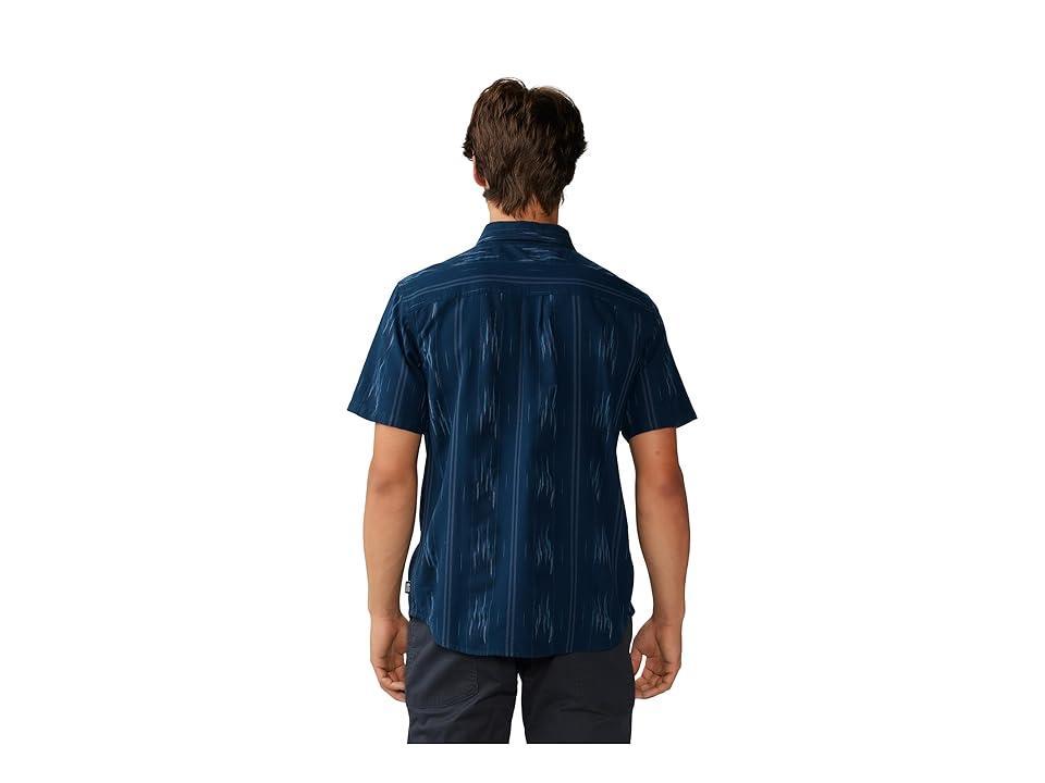Mountain Hardwear Grove Hide Out Short Sleeve Shirt (Combat Green Ikat) Men's Clothing Product Image