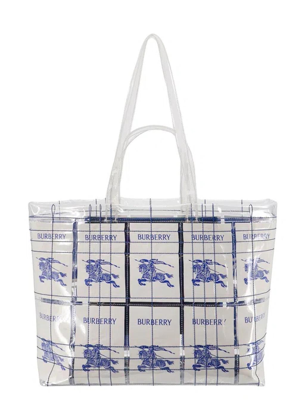 BURBERRY Logo Printed Tote Bag In Multicolour Product Image