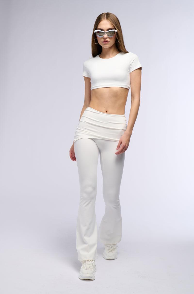 EVERYDAY CROP TEE IN WHITE Product Image