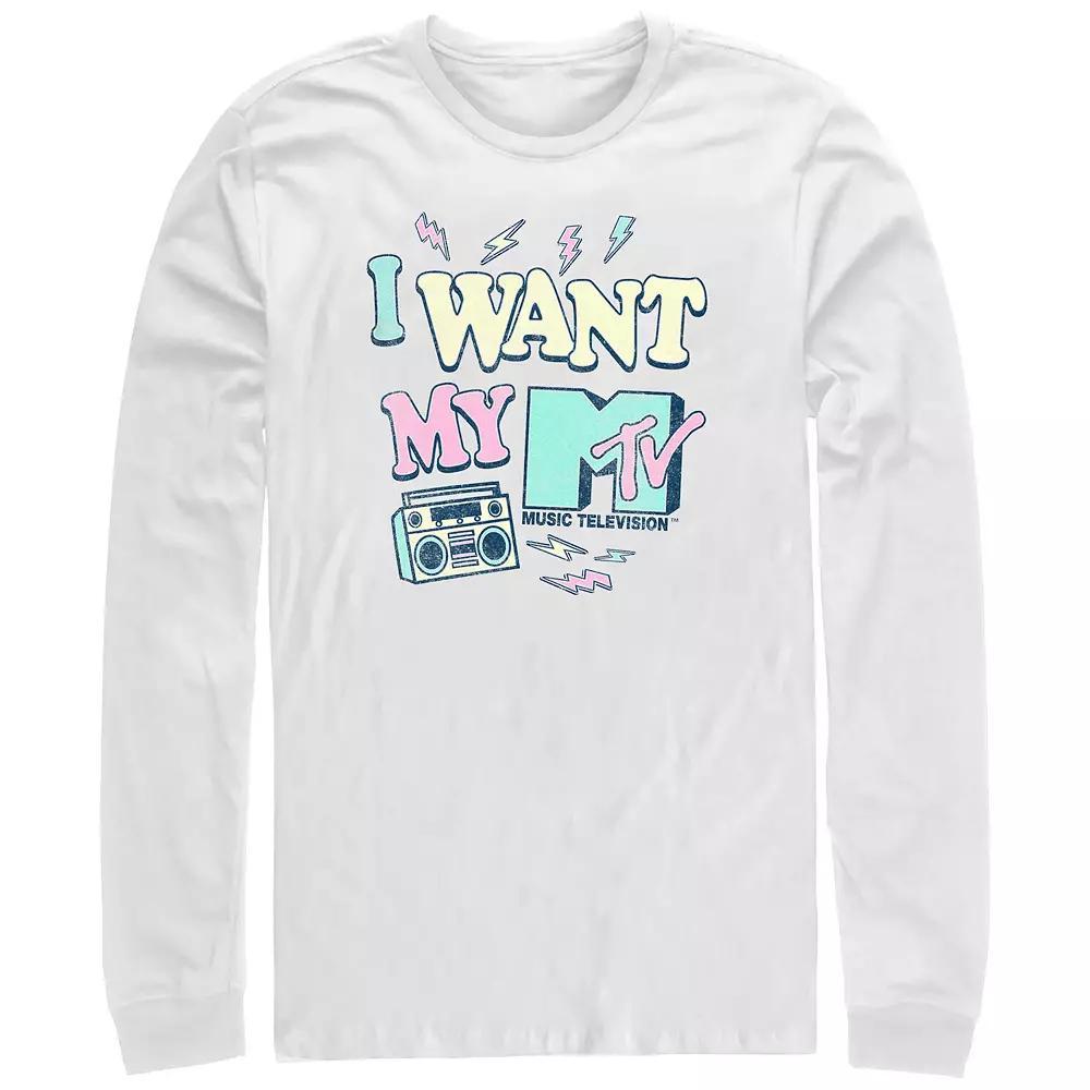 Men's I Want My MTV Graphic Tee, Size: Large, White Product Image