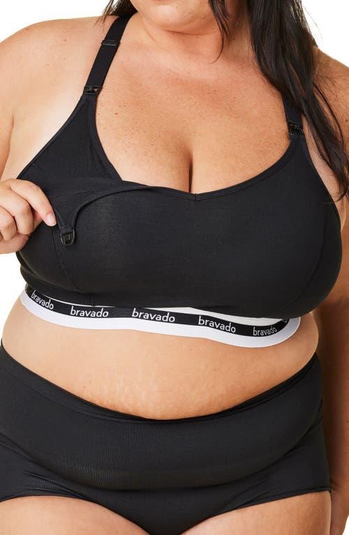 Bravado! Designs Women's Original Pumping and Nursing Bra - Black S: Organic Cotton, Modal, Spandex, Racerback, Light Support Product Image