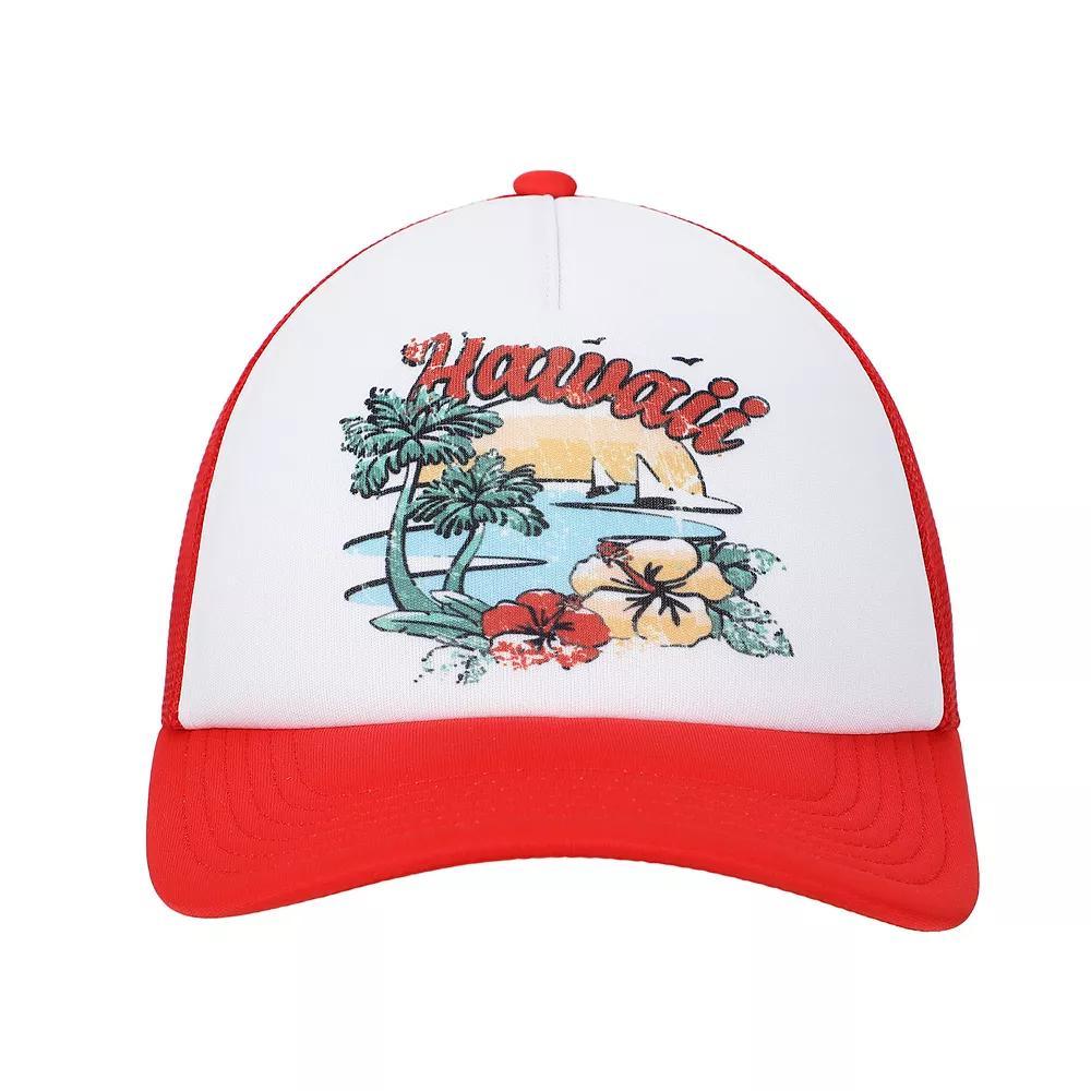 Women's Hawaii Coast Foam Trucker Hat, Red Product Image