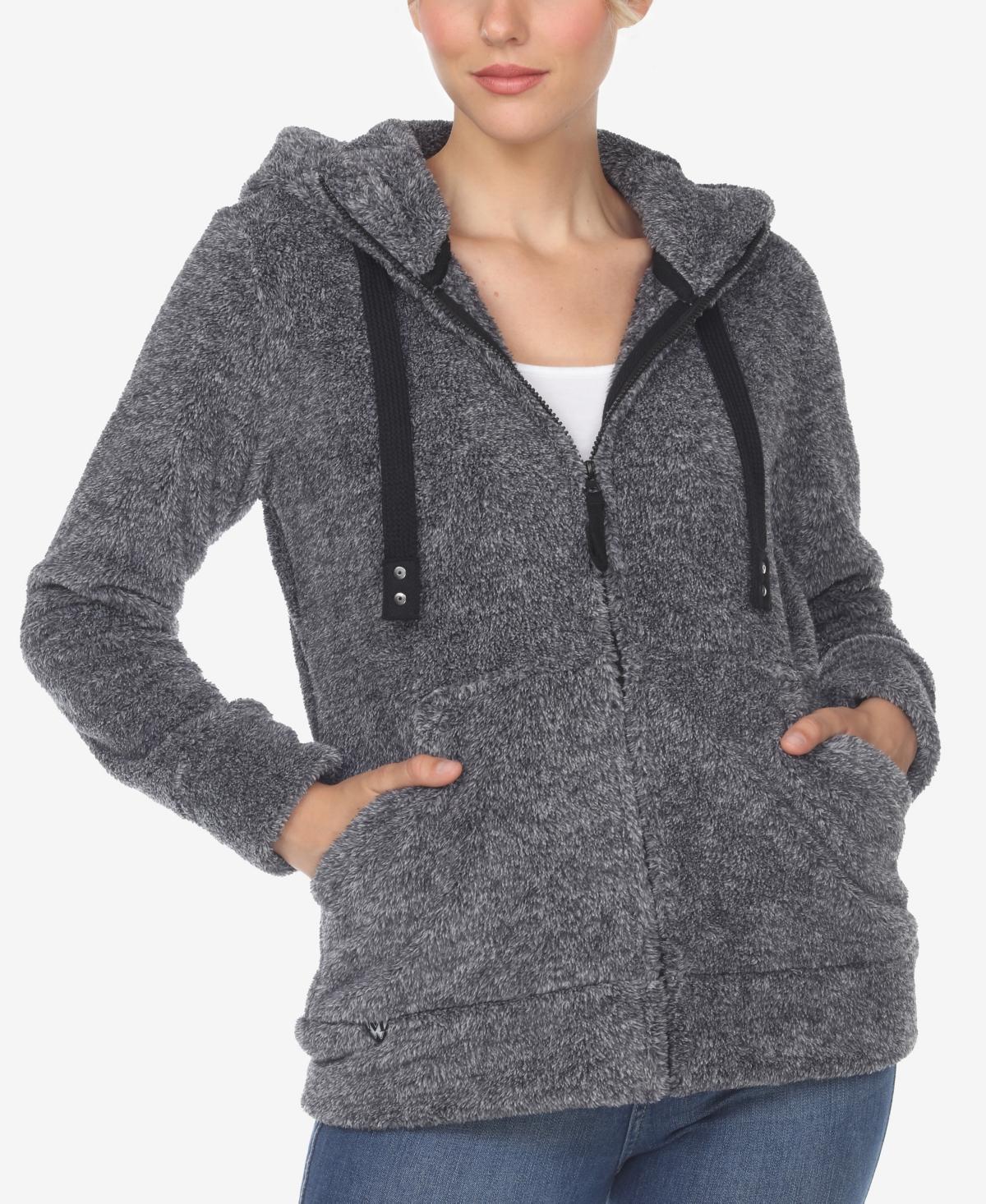 White Mark Womens Hooded Sherpa Jacket Product Image
