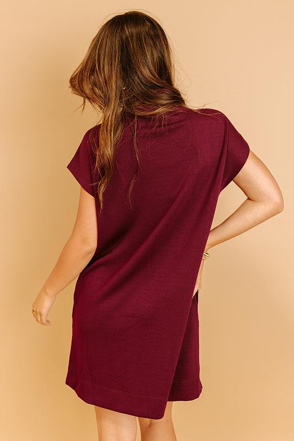 City Sleek Mini Dress in Windsor Wine Product Image