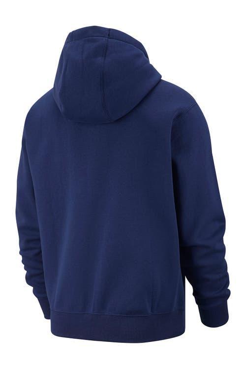 Mens Nike Sportswear Club Fleece Full-Zip Hoodie Black Navy White Product Image