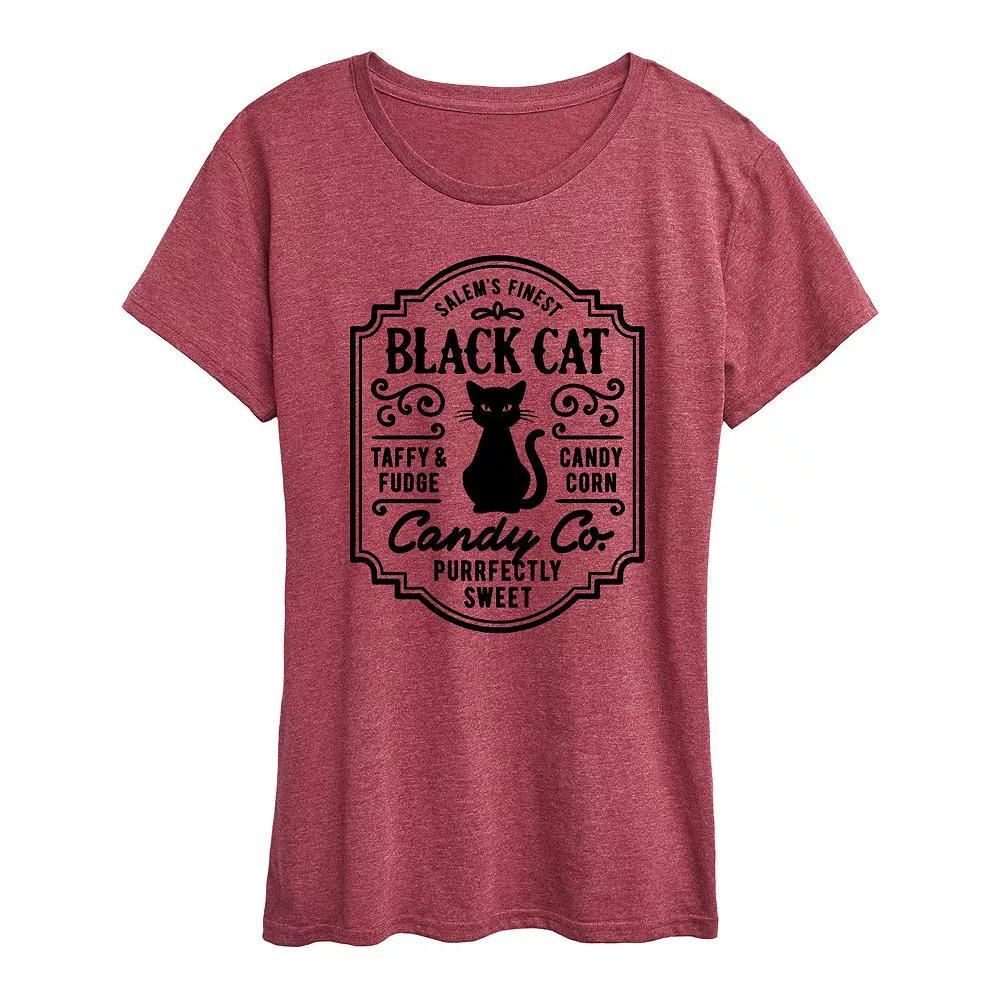 Womens Black Cat Apothecary Sign Halloween Tee, Girls Product Image