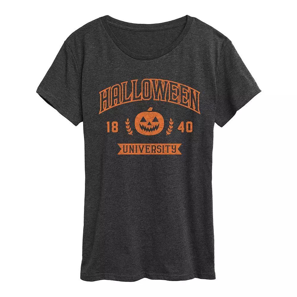 Womens Halloween University Tee, Girls Grey Gray Product Image