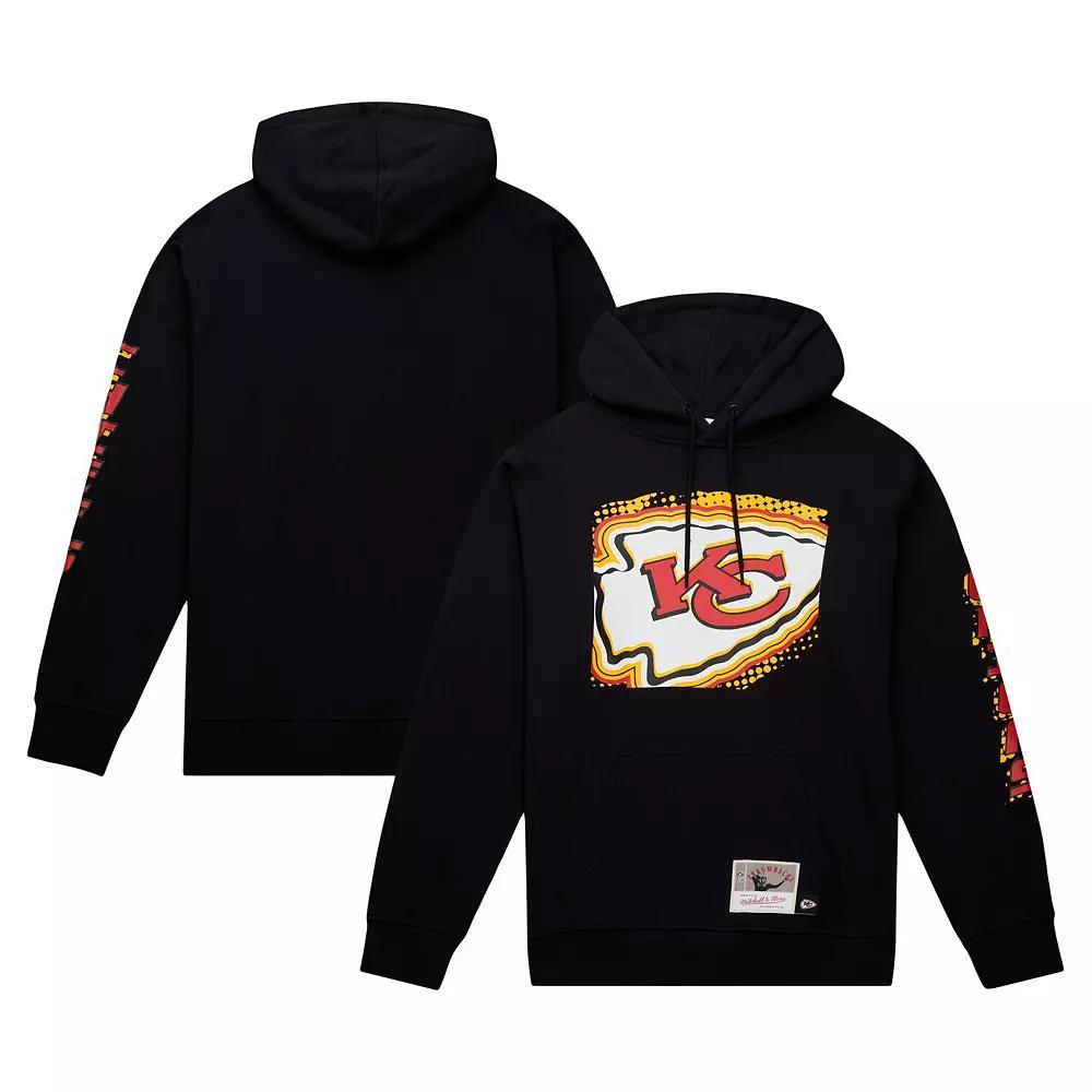 Men's Mitchell & Ness Black Kansas City Chiefs Gridiron Classics Big Face 7.0 Pullover Hoodie, Size: Medium Product Image