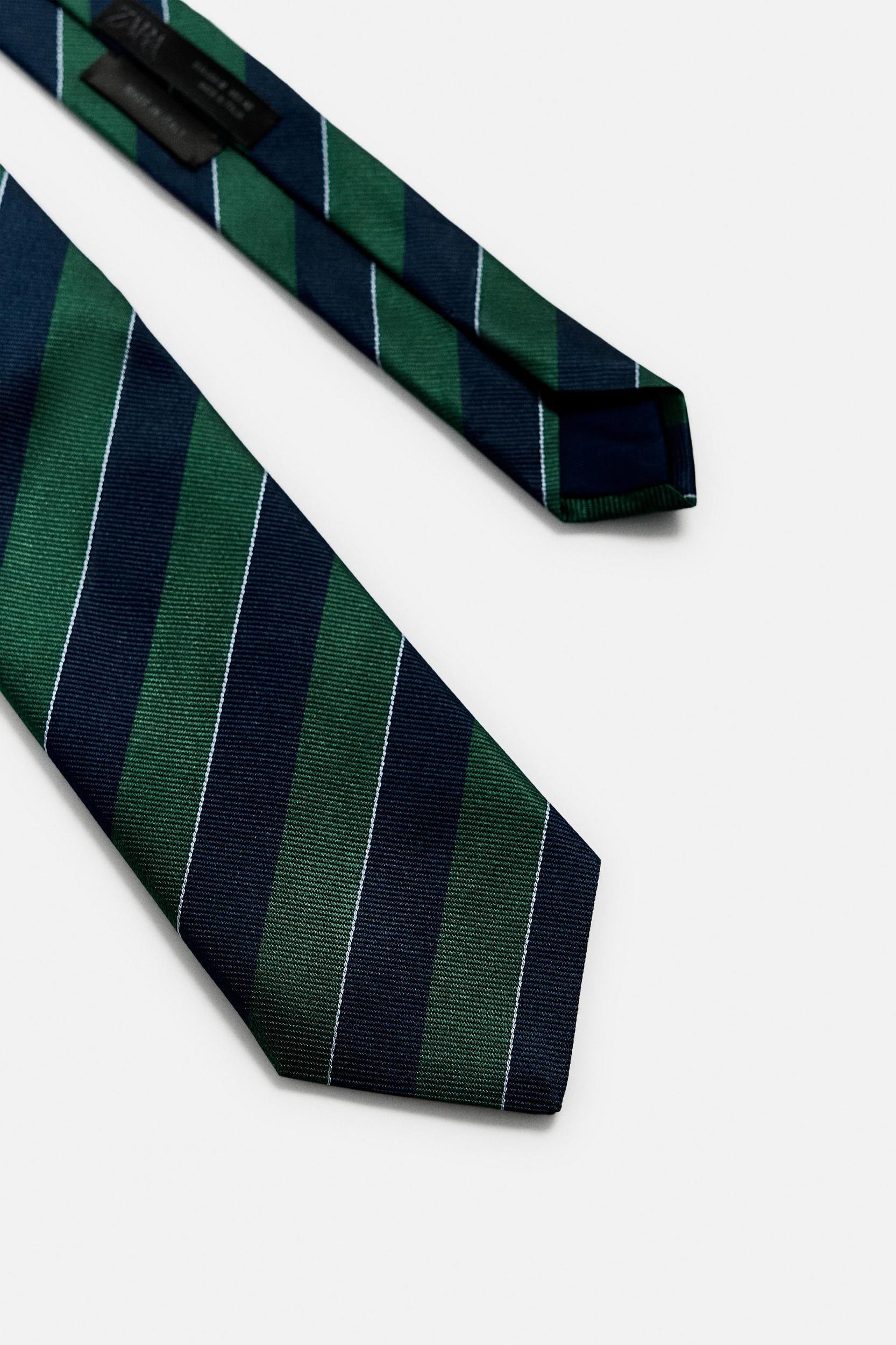 100% SILK STRIPED TIE Product Image