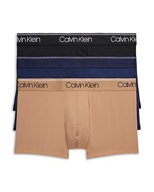 Calvin Klein Microfiber Stretch Wicking Low Rise Trunks, Pack of 3 Product Image