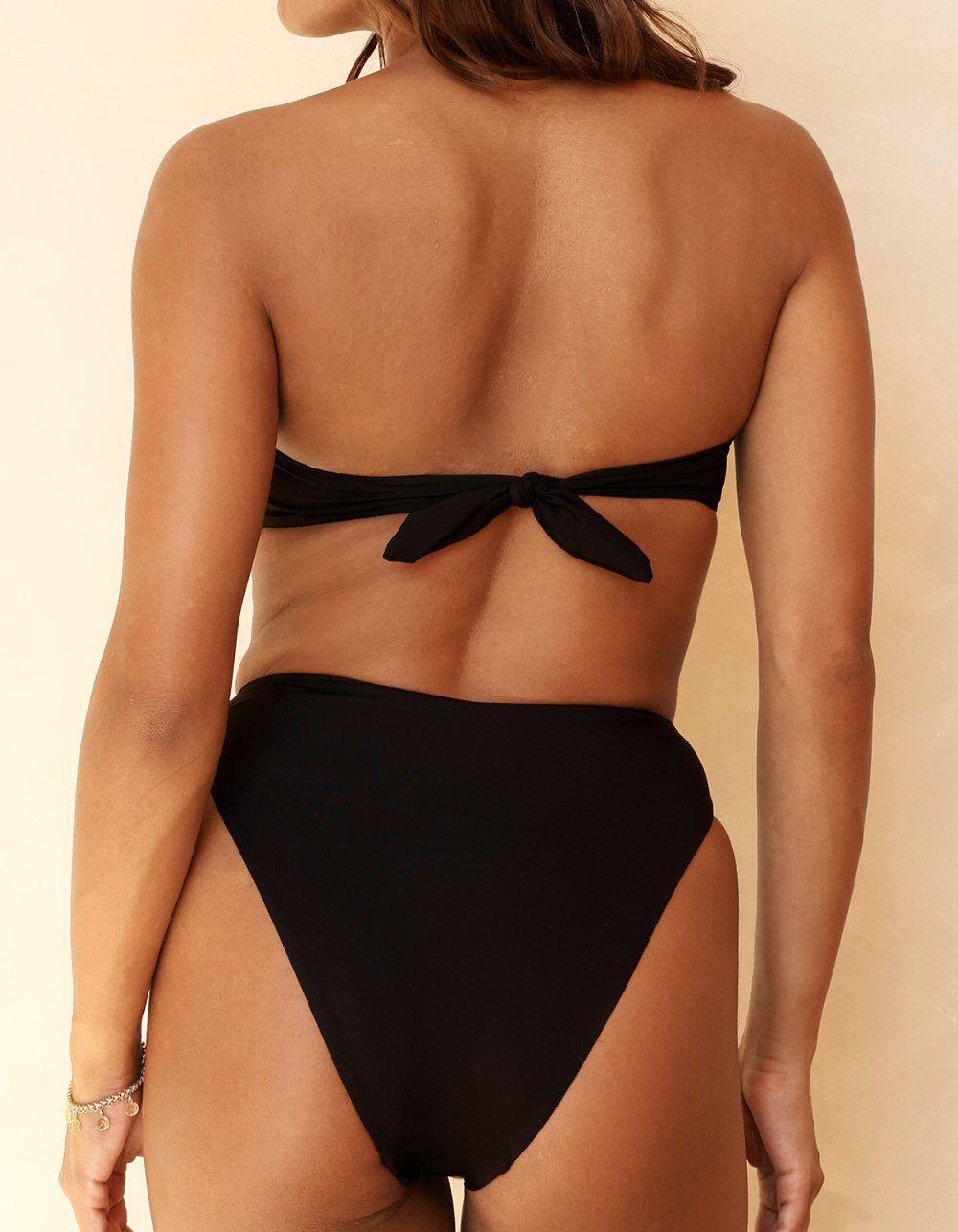 DIPPIN' DAISY'S Shay Bandeau Bikini Top - BLACK Product Image
