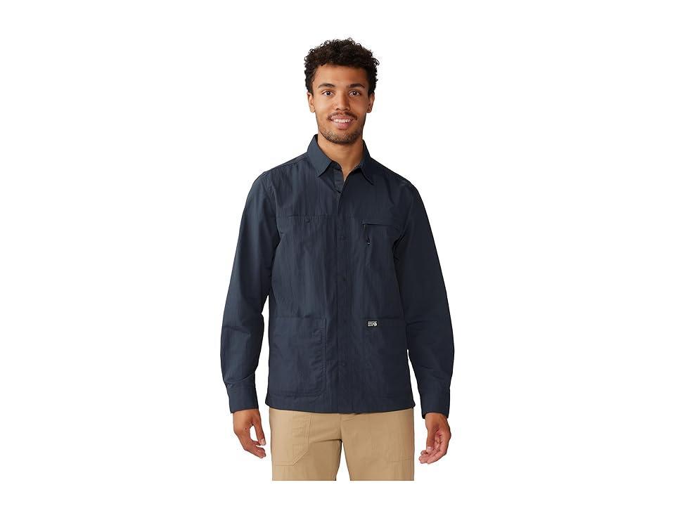 Mountain Hardwear Stryder Long Sleeve Shirt (Dark Pine) Men's Clothing Product Image