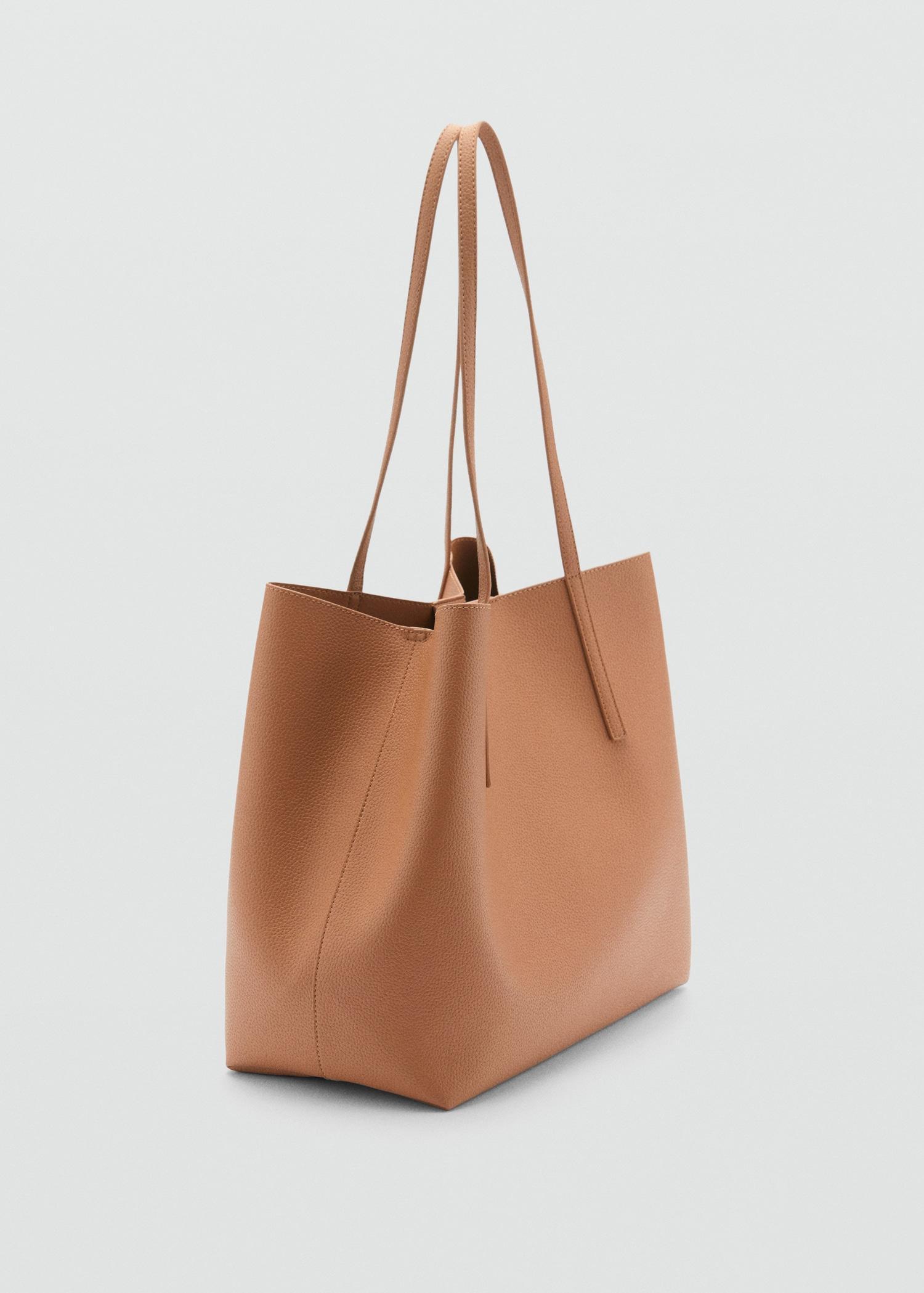 Pebbled effect shopper bag - Women | MANGO USA Product Image