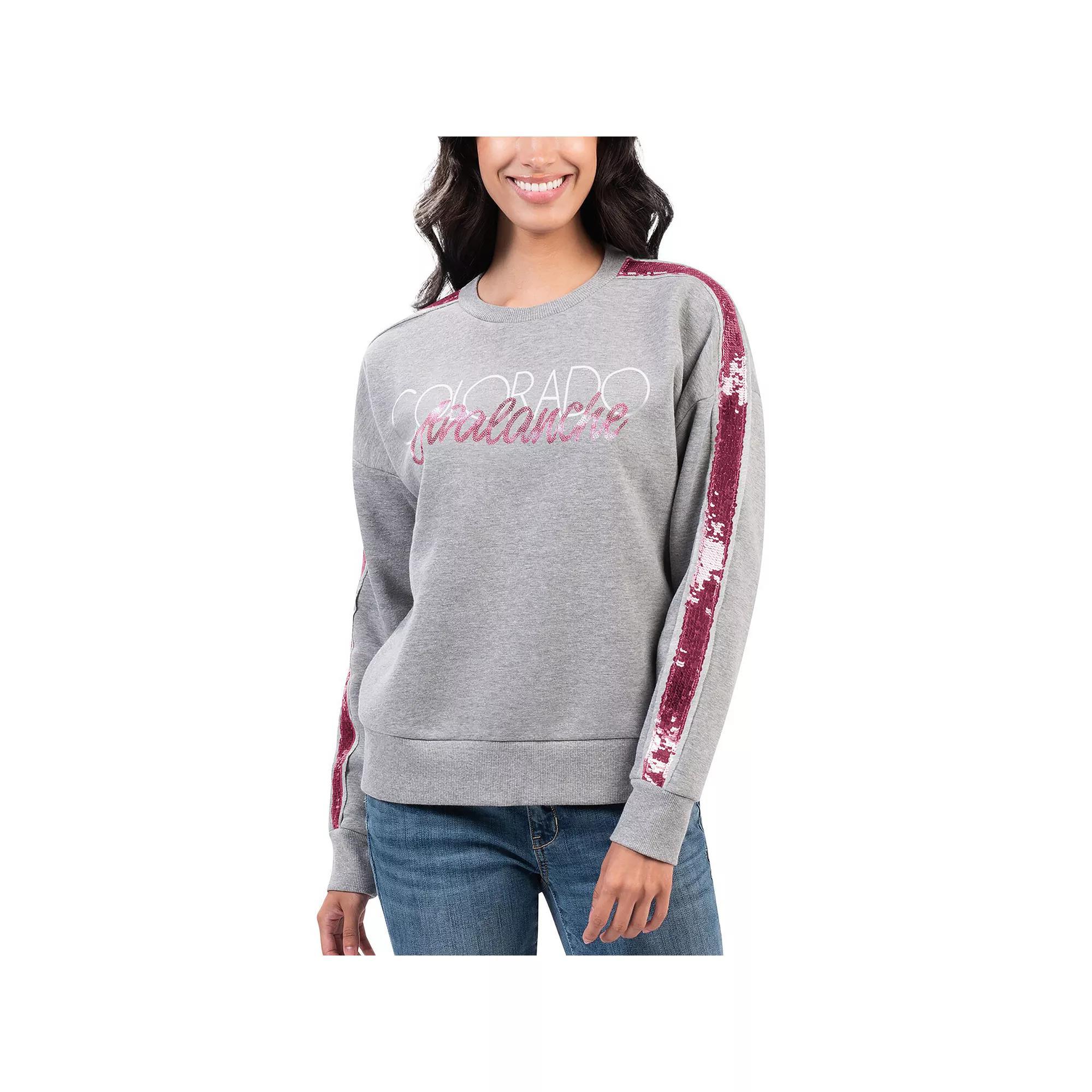 Women's G-III 4Her by Carl Banks Gray Boston Bruins Penalty Box Pullover Sweatshirt, Size: Large, Grey Product Image