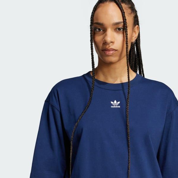 adidas Essentials Boyfriend Tee Night Indigo L Womens Product Image