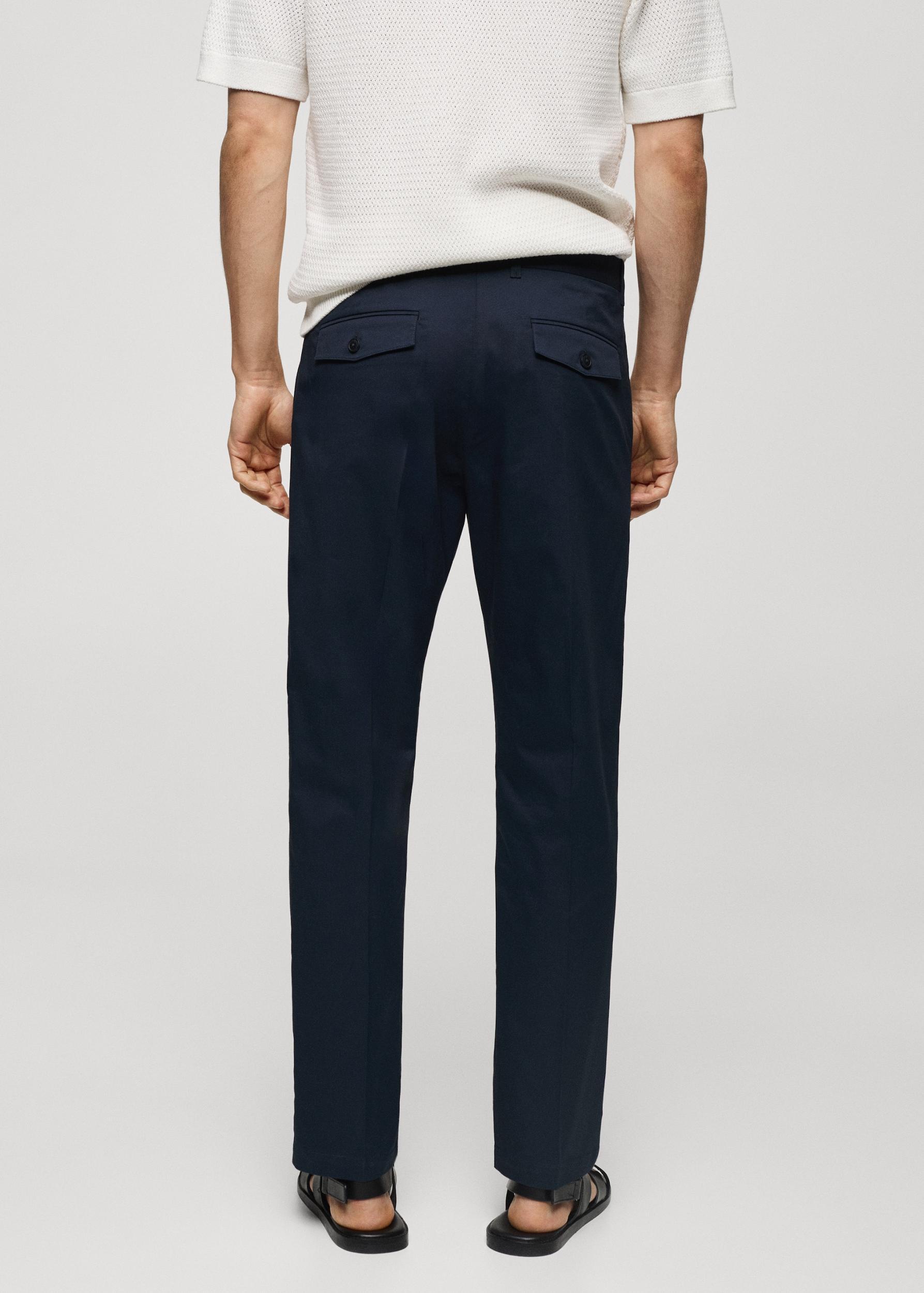 Regular fit structure cotton trousers - Men | MANGO USA Product Image