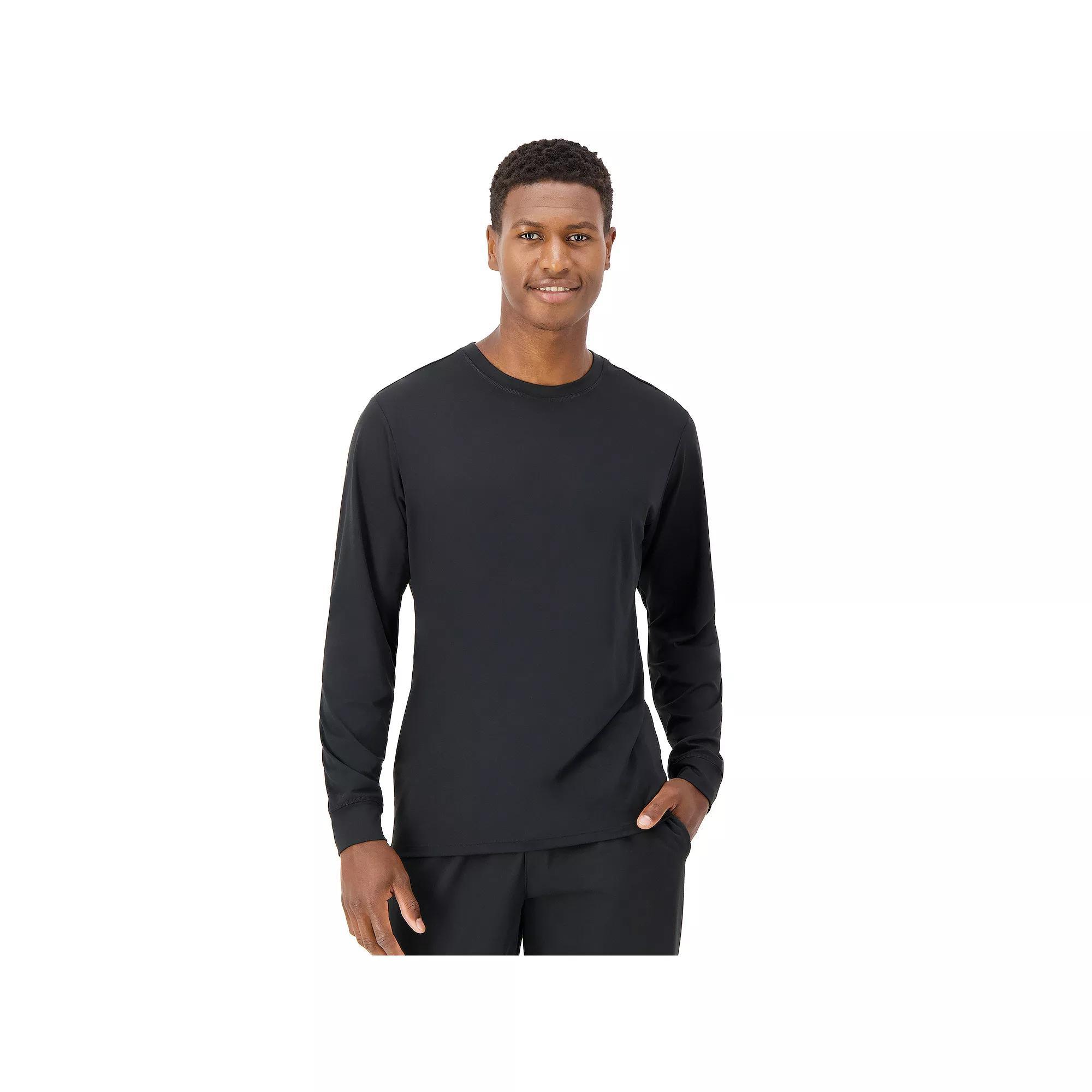 Men's Hanes Moves™ Long Sleeve Performance Tee, Size: Small, Gray Encore Product Image
