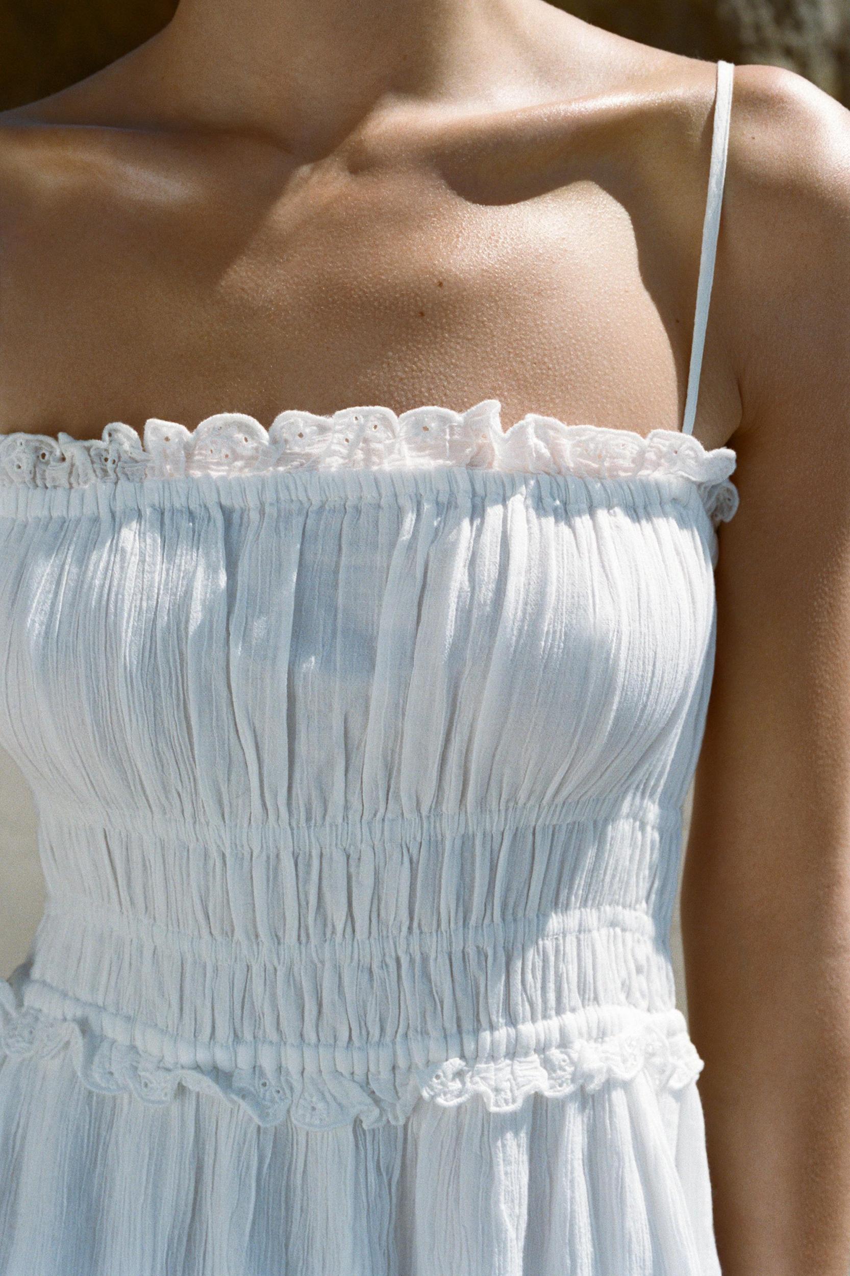 VOLUMINOUS GAUZE MIDI DRESS Product Image