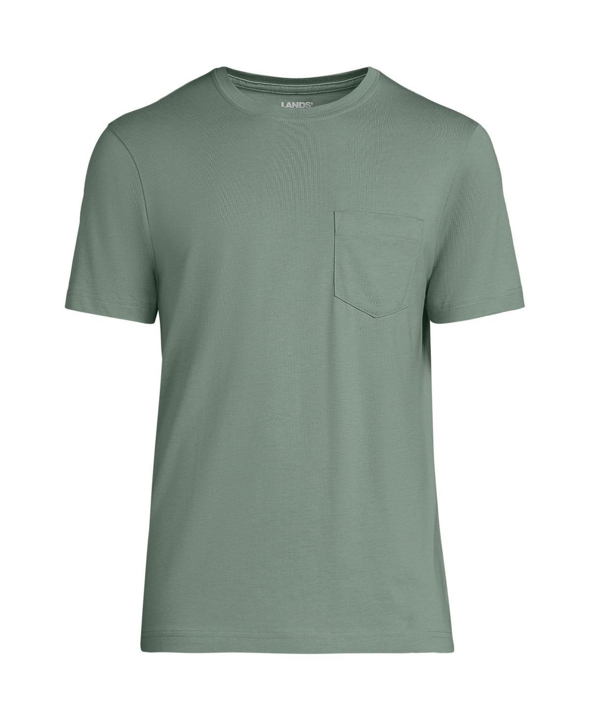 Men's Lands' End Supima Pocket Tee, Size: Medium, White Product Image