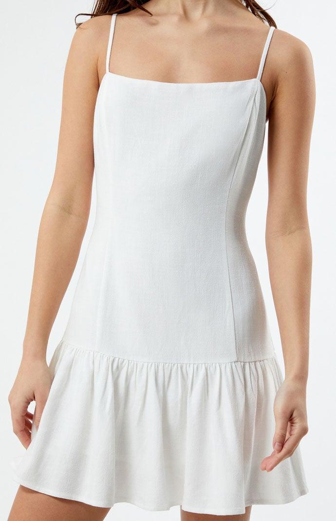 Women's Linen Drop Waist Mini Dress Product Image