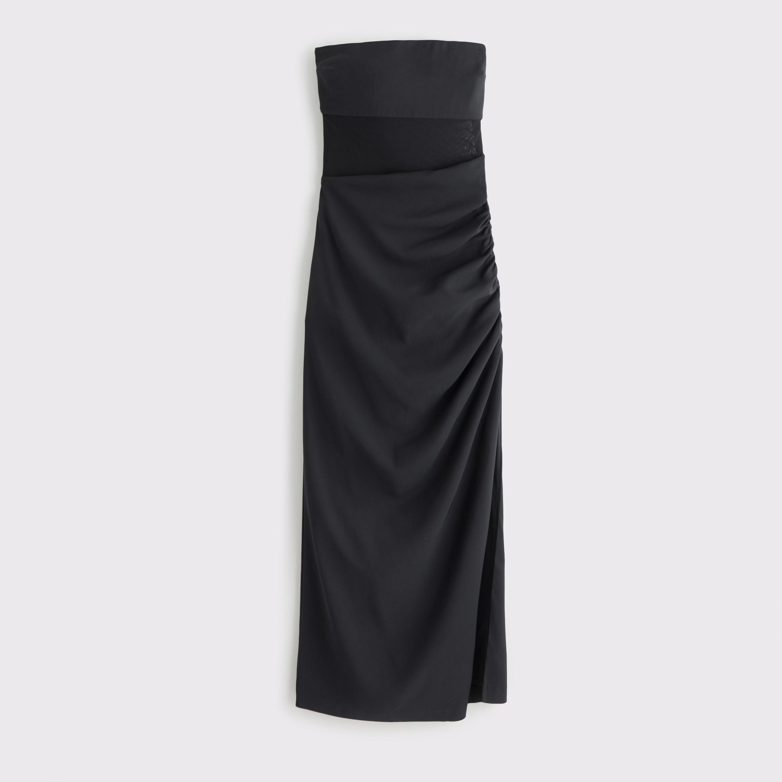 Sheer Draped Maxi Dress Product Image