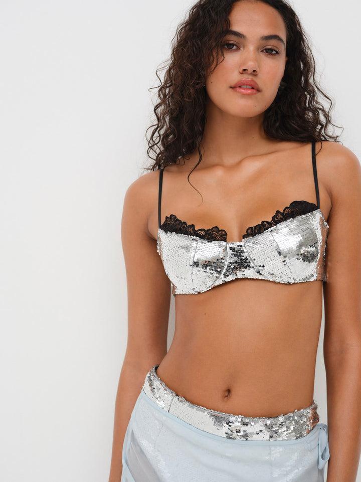 Maia Underwire Bra — Silver Product Image