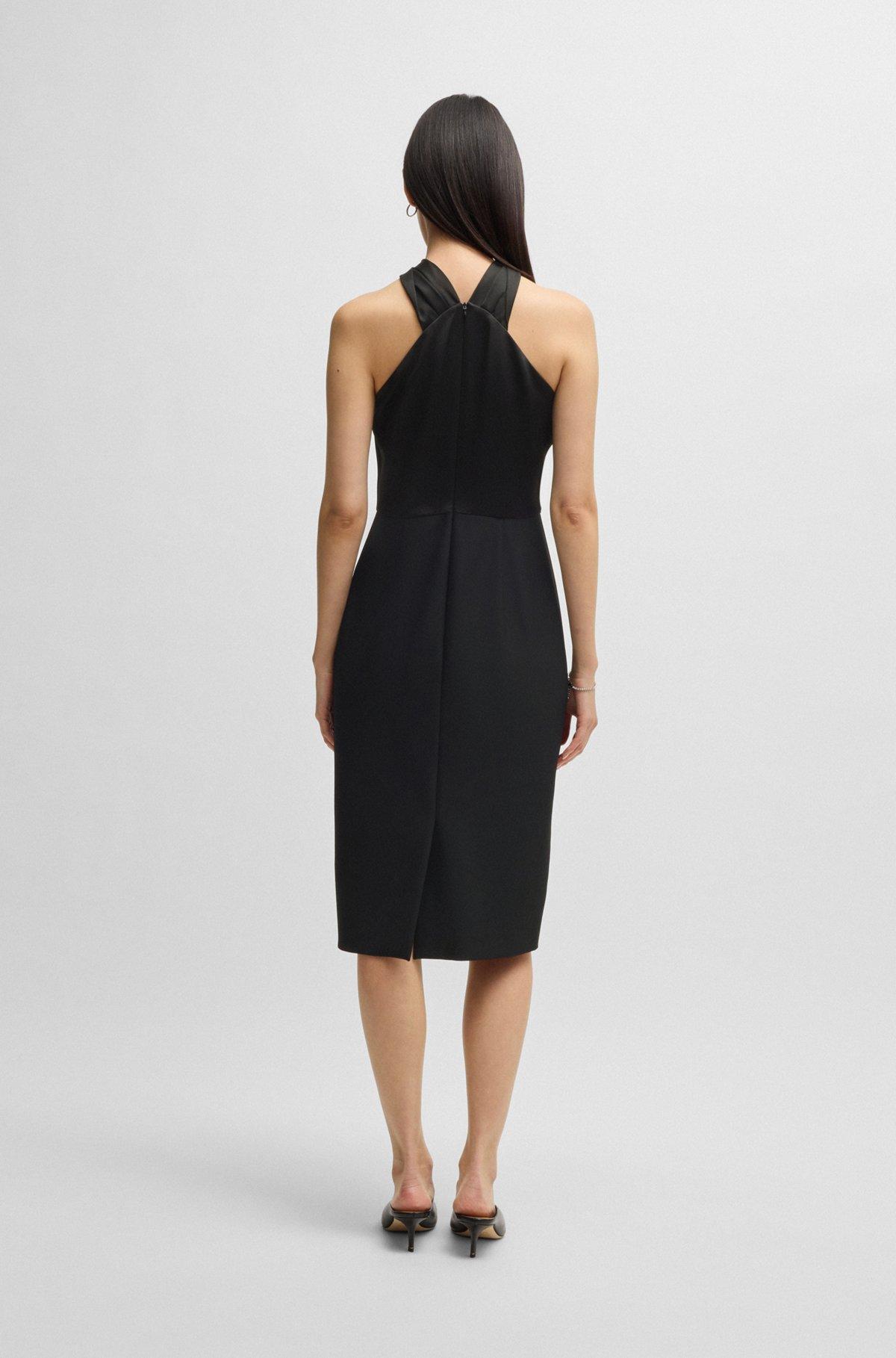 Twist-detail dress in stretch fabric Product Image