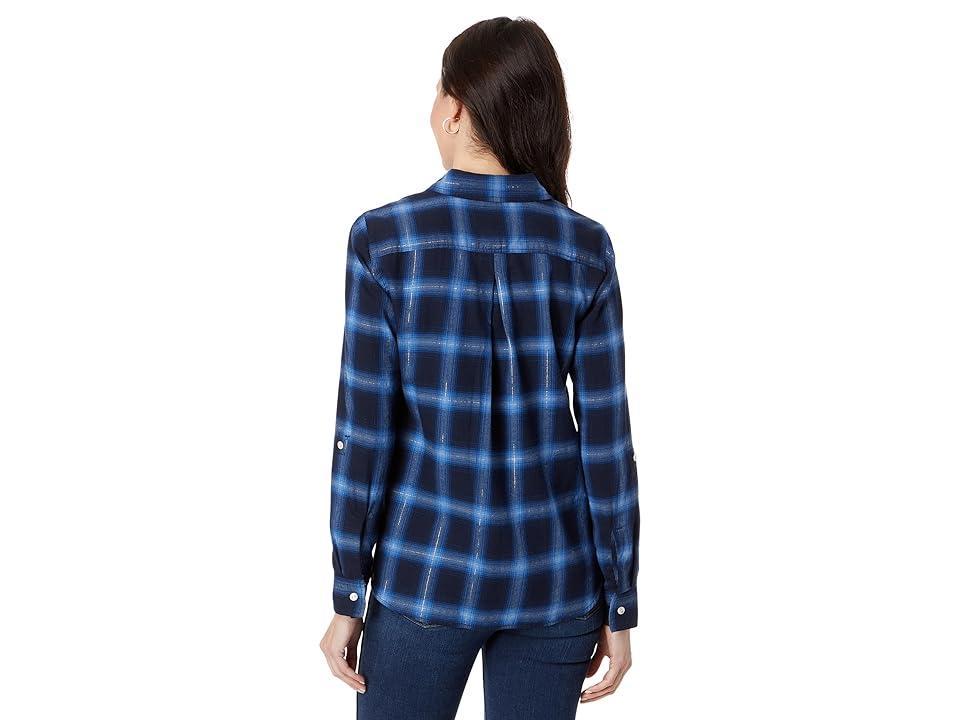 Tommy Hilfiger Plaid Popover (True Blue ) Women's Clothing Product Image