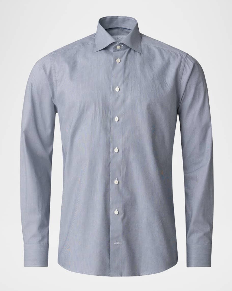 Mens Slim-Fit Cotton Textured Sport Shirt Product Image