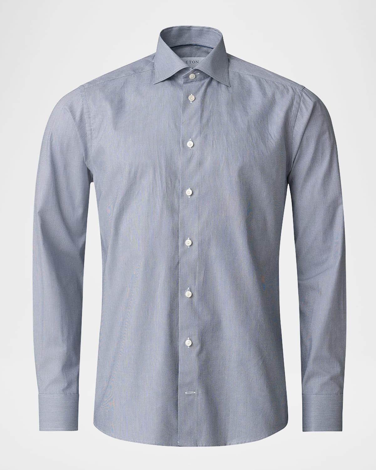 Mens Slim-Fit Cotton Textured Sport Shirt Product Image