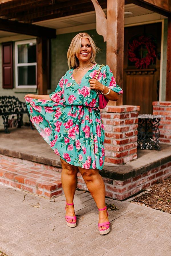 Amalfi Spritz Floral Mini Dress Curves Product Image