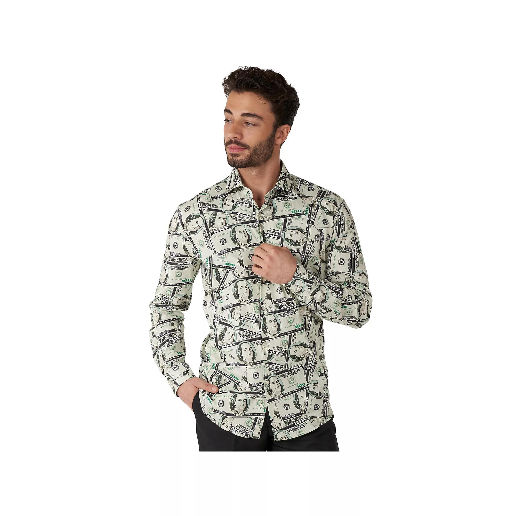 Men's OppoSuits Patterned Button-Down Shirt, Size: XS, Cashanova Money Product Image