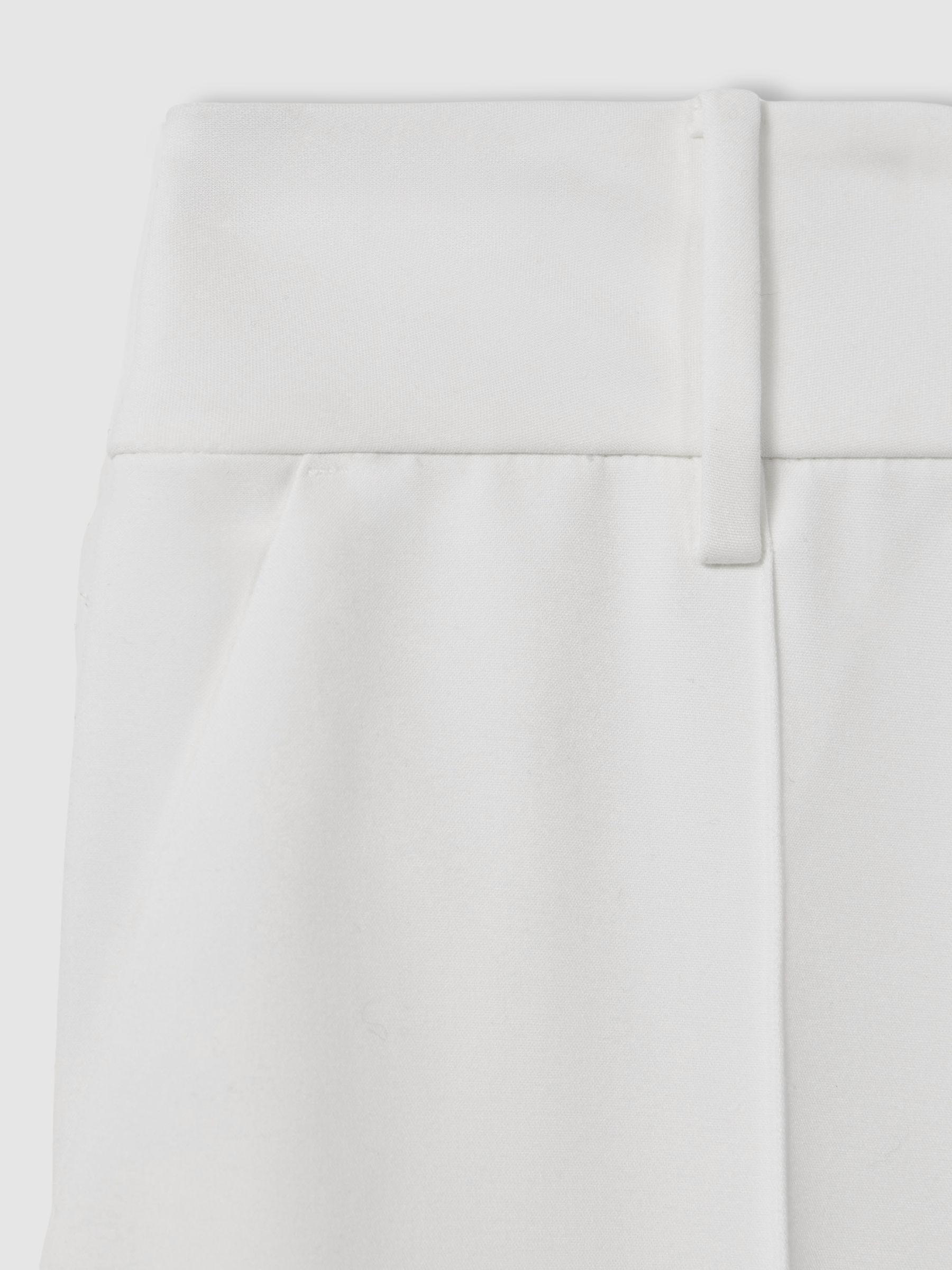 Acler Slim-Fit Ivory Ankle-Zip Tailored Trousers in Ivory Product Image
