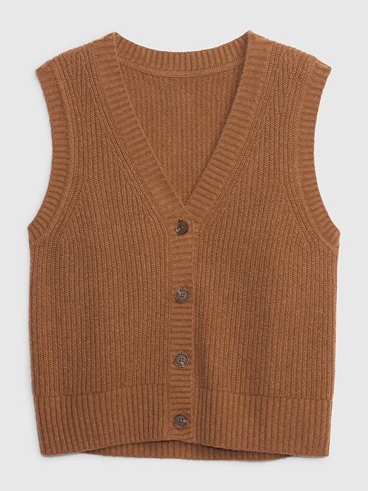 CashSoft Rib Sweater Vest Product Image
