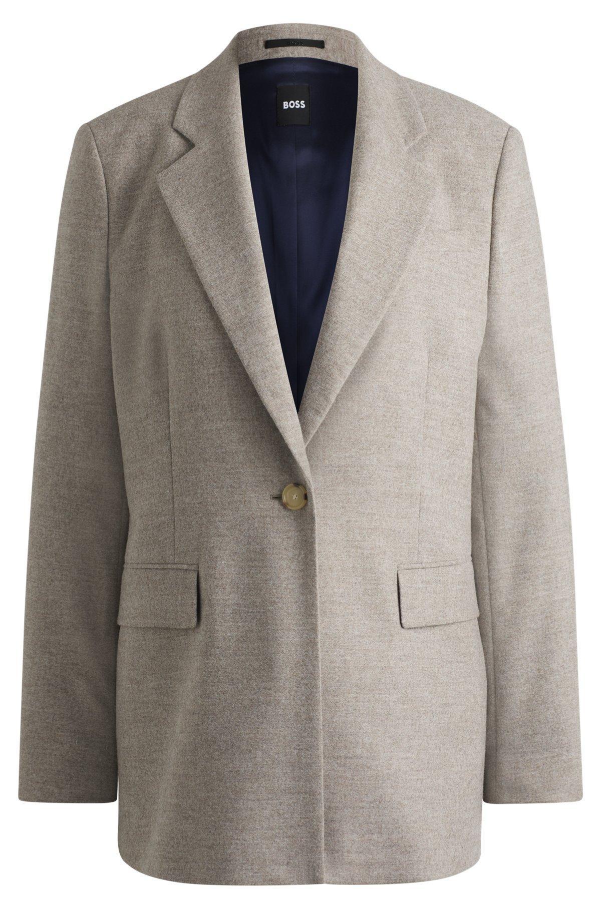 Relaxed-fit jacket in stretch cloth Product Image