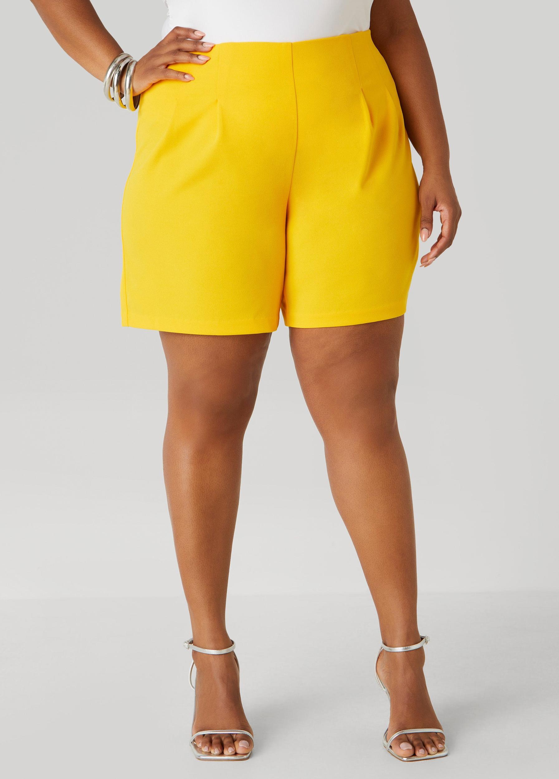 Crepe High Rise Shorts Product Image