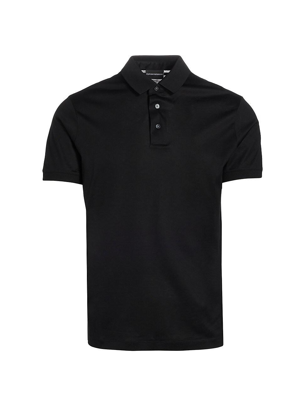 Mens Solid Jersey-Stretch Polo Shirt Product Image