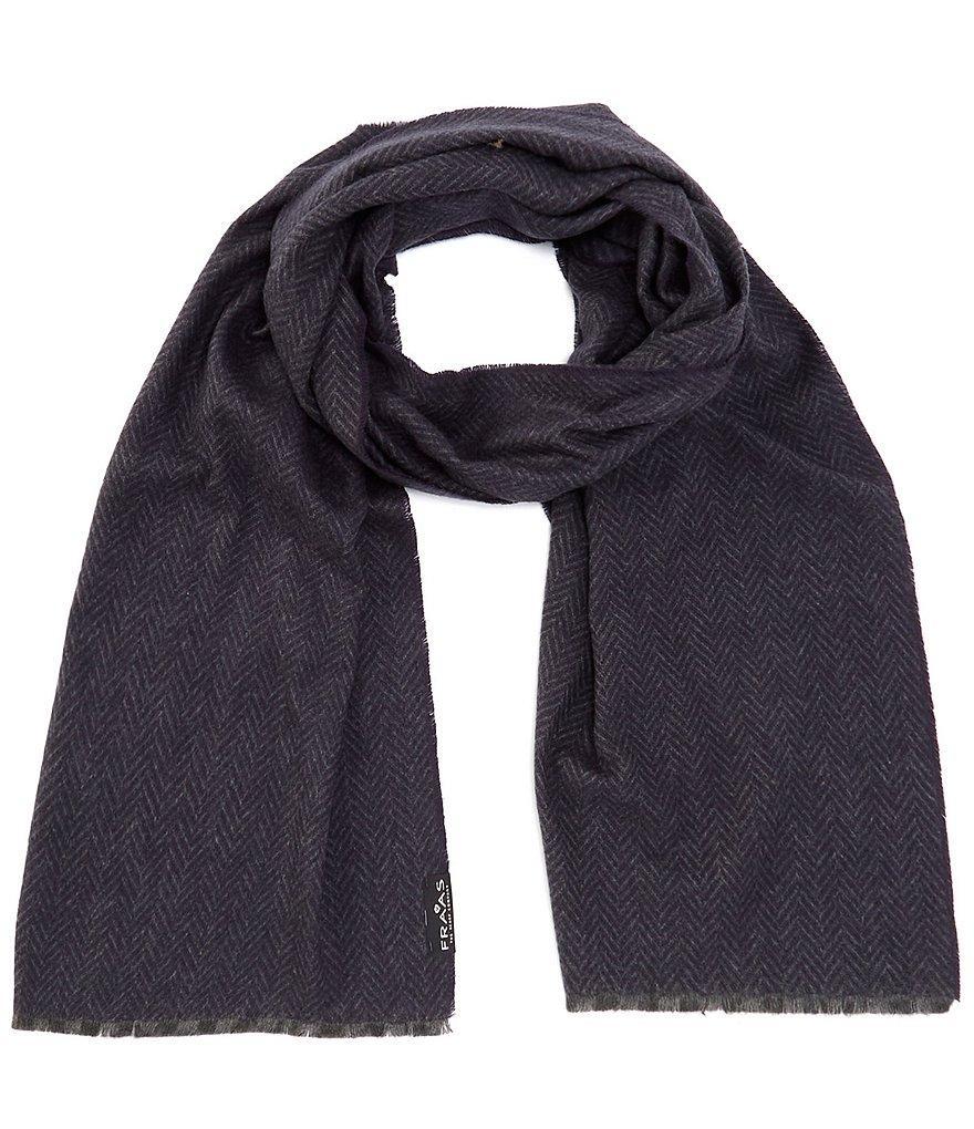 Fraas Herringbone Fringe Cut Scarf Product Image