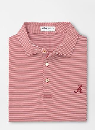 Peter Millar Mens Alabama Jubilee Stripe Performance Polo | Color: Crimson | Size: M Product Image