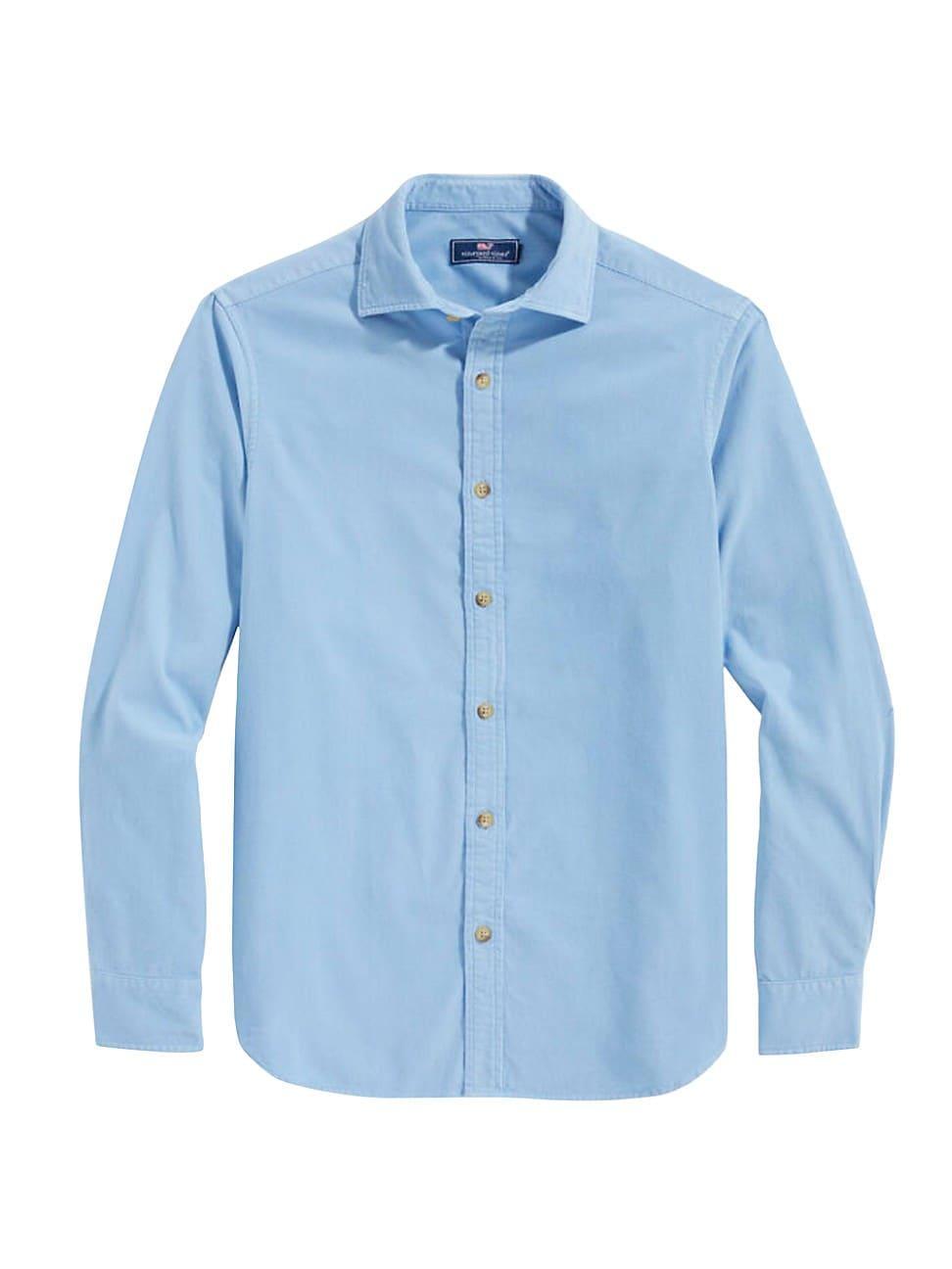 Vineyard Vines Corduroy Spread Collar Shirt (Crimson) Men's Jacket Product Image