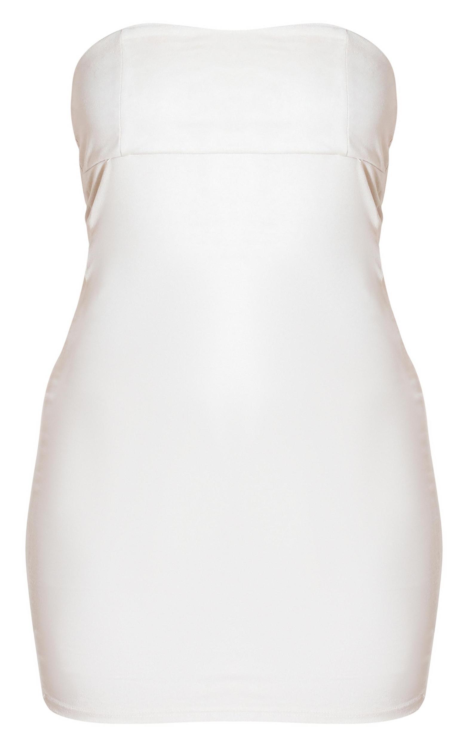 Tall Stone Faux Suede Bandeau Mini Dress Product Image