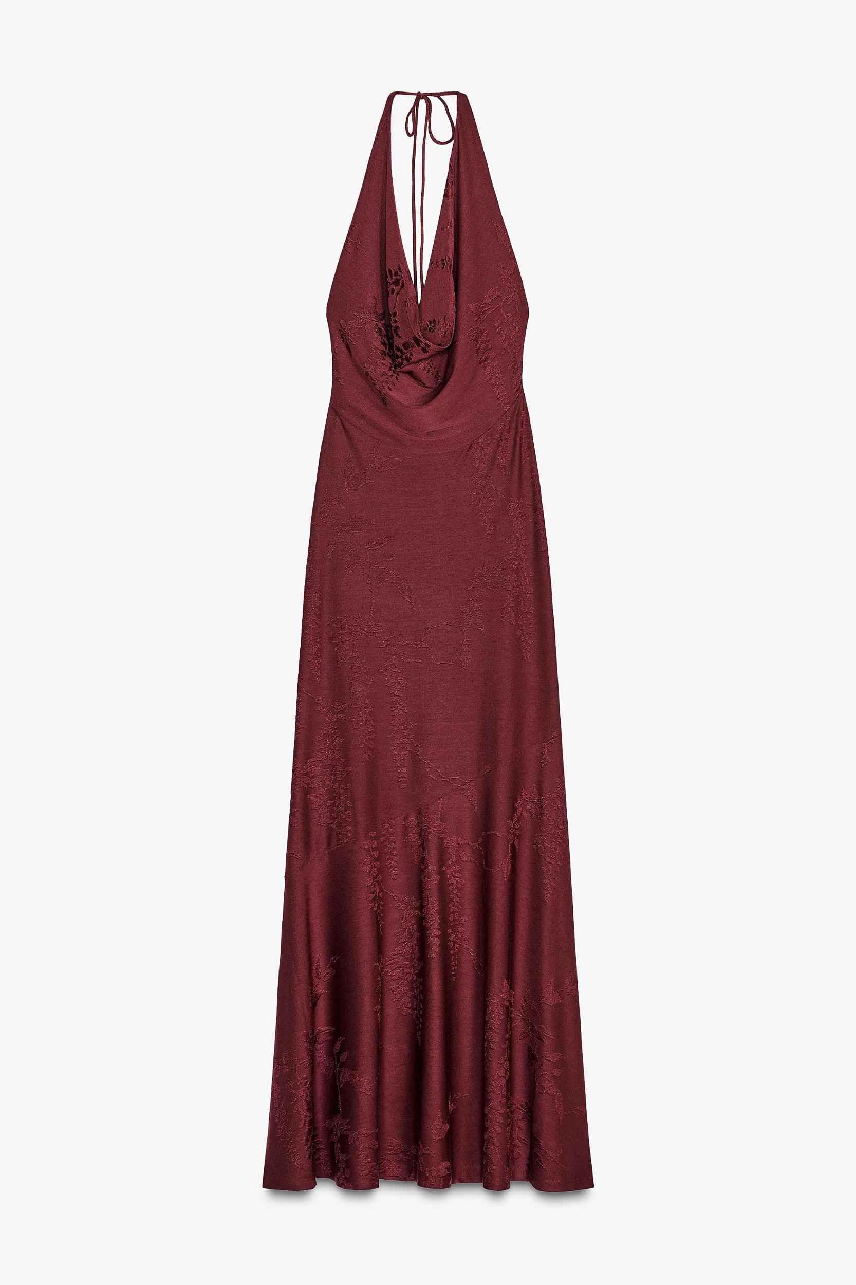 JACQUARD HALTER DRESS Product Image