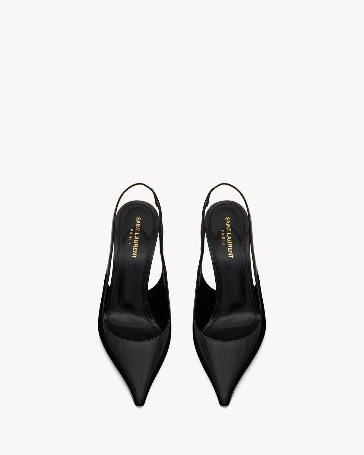 VENDOME slingback pumps in glazed leather | Saint Laurent | YSL.com Product Image