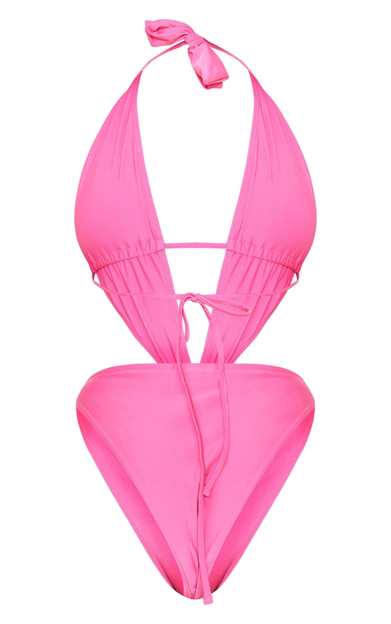 Pink Plunge O Ring Cut Out Swimsuit Product Image