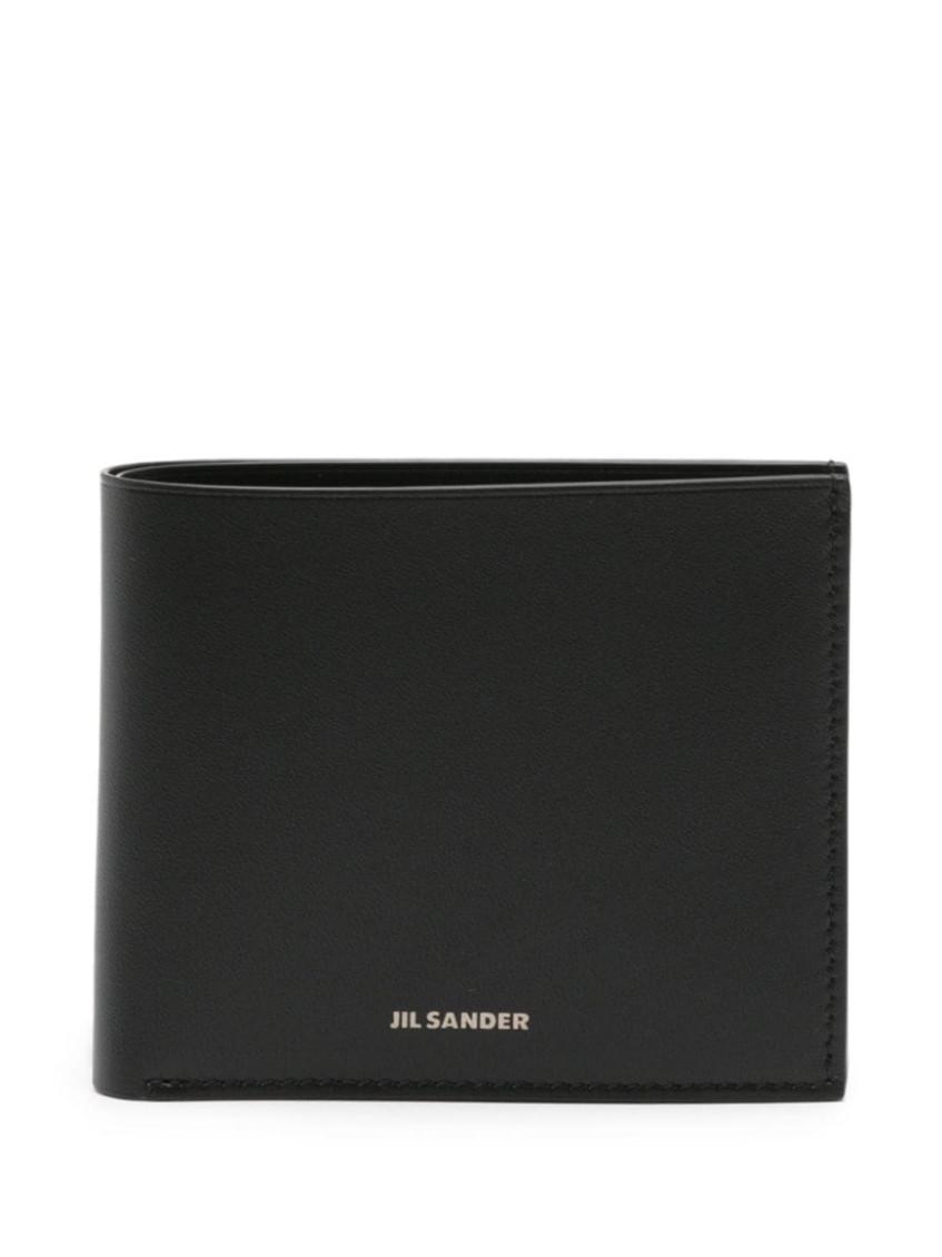 JIL SANDER Black Logo Leather Wallet Product Image