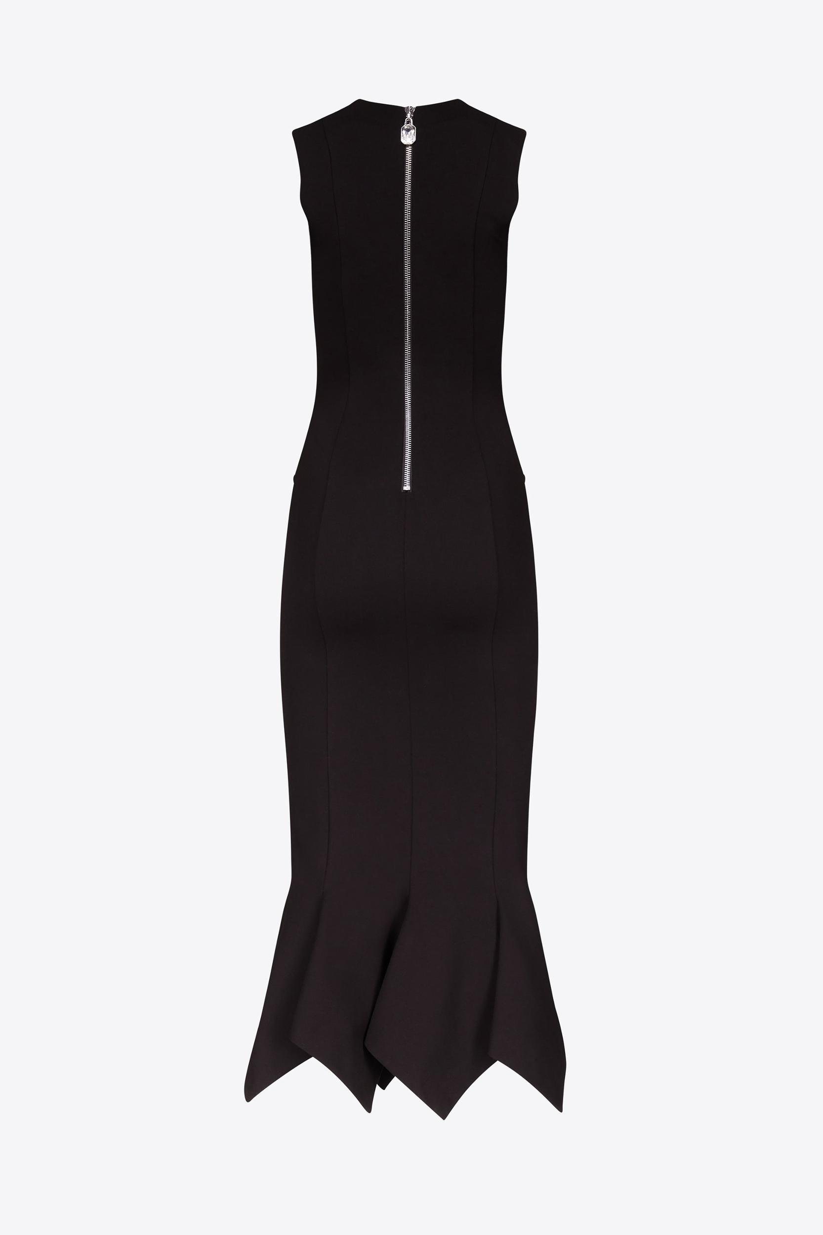 Handkerchief Zipper Midi Dress Product Image